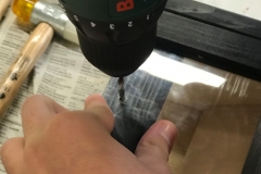 Plexiglasplatte für Abstandhalter vorbereiten